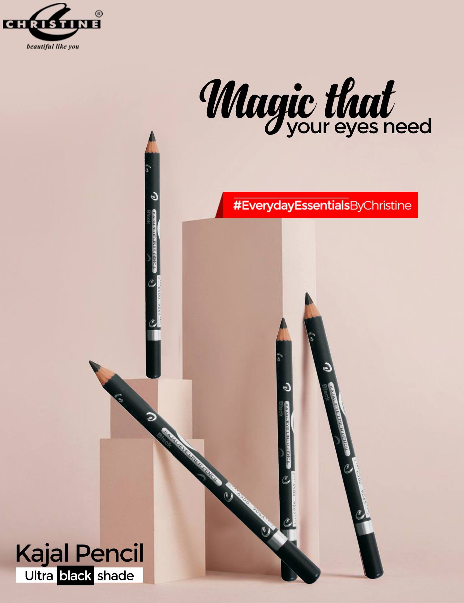 CHRISTINE KAJAL EYE LINER PENCIL
